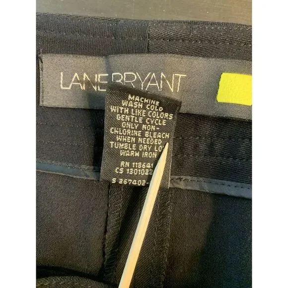 Lane Bryant Black Straight Leg Trouser Pants 34x34 Stretch Comfort Office Church - Picture 5 of 11